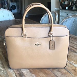 Coach briefcase bag with strap
